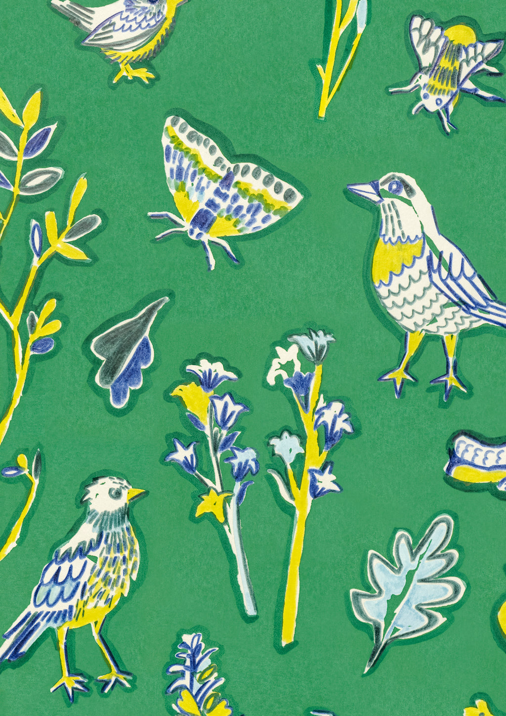 Dartmoor Creatures – Green - A4 Sample