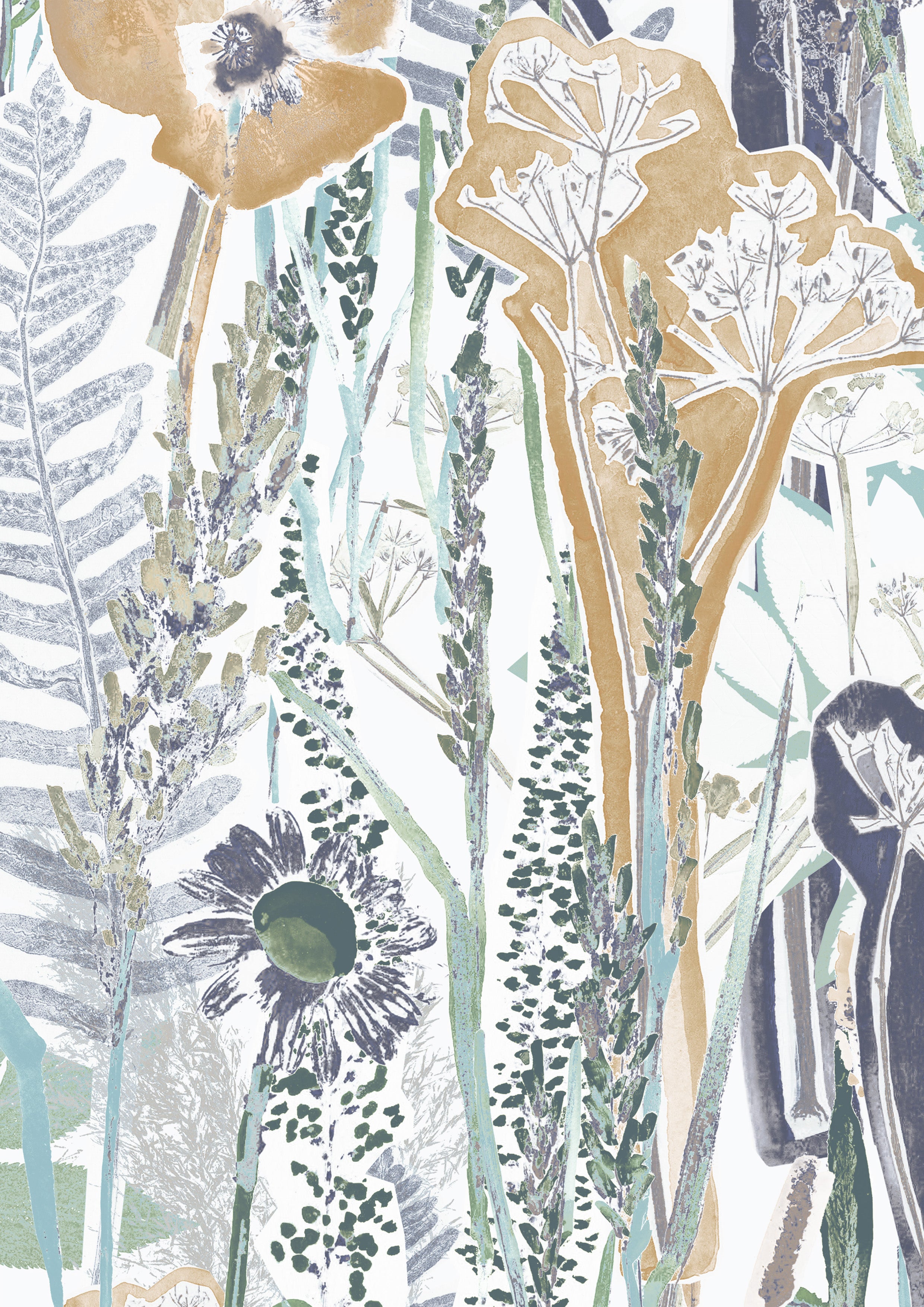 Meadow - Teal - A4 Sample