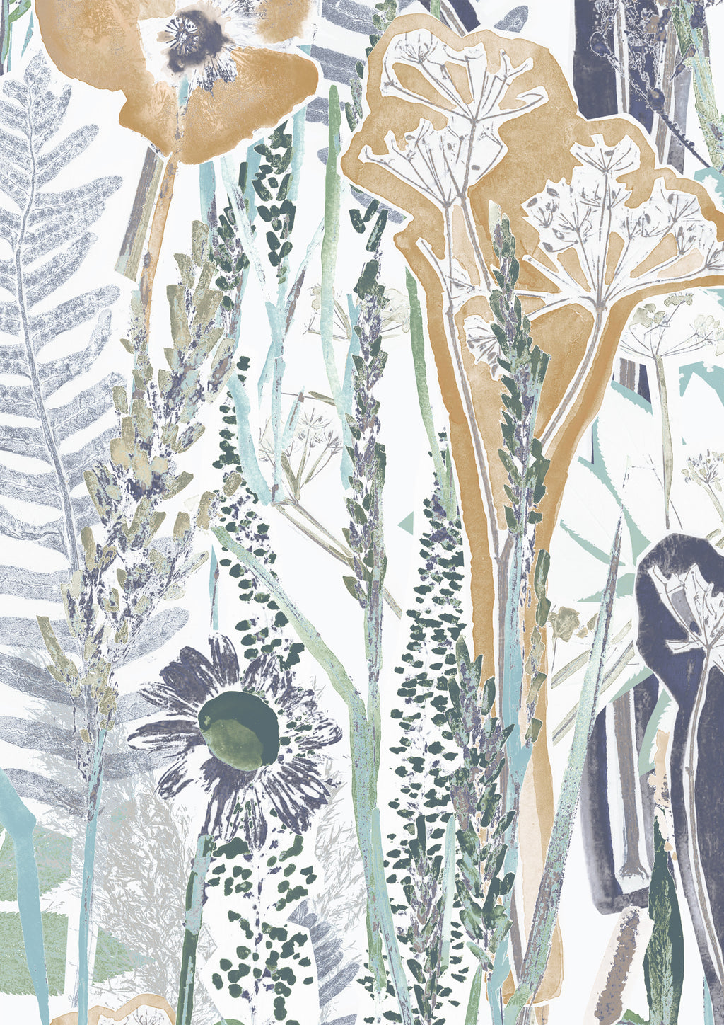 Meadow - Teal - A4 Sample