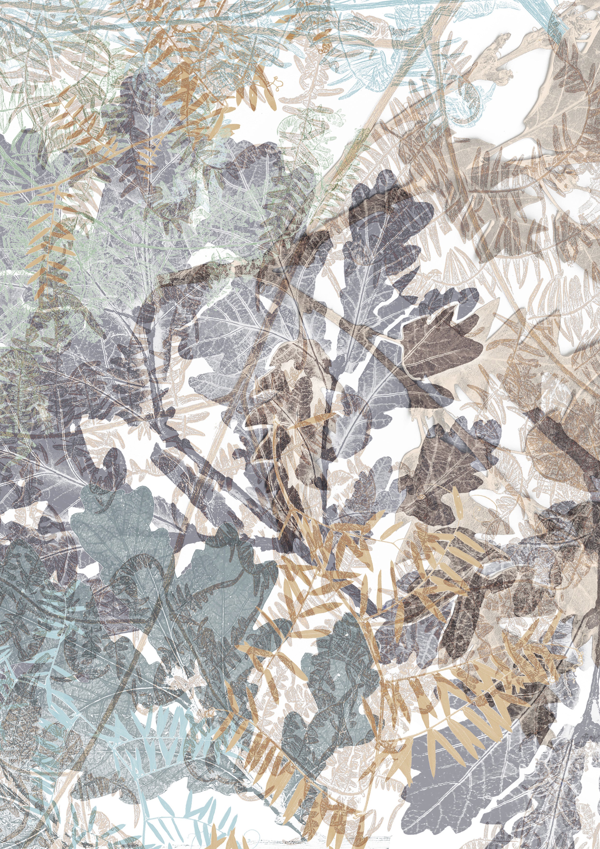 The Mighty Oak - Taupe & French Grey - A4 Sample